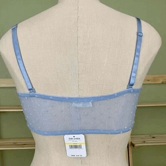 Free People Sierra Bandeau The Rain Blue - Size Medium - Picture 3 of 7